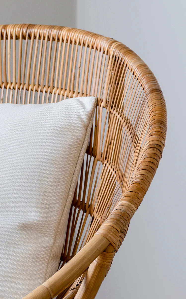 Sika Design Luna Lounge Chair เก้าอี้พักผ่อนหวาย พร้อมเบาะผ้า
