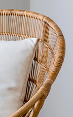Sika Design Luna Lounge Chair เก้าอี้พักผ่อนหวาย พร้อมเบาะผ้า