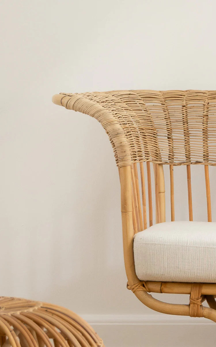 Sika Design Belladonna Sofa โซฟาหวาย พร้อมเบาะผ้า