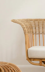 Sika Design Belladonna Sofa โซฟาหวาย พร้อมเบาะผ้า