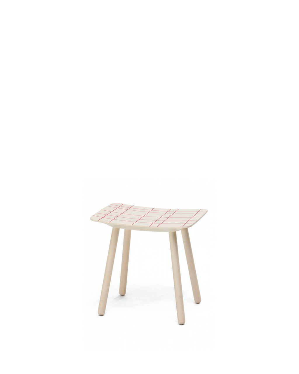 Karimoku New Standard Colour Stool สตูลไม้ลายกริดสี ออกแบบโดย Scholten & Baijings