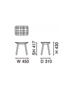 Karimoku New Standard Colour Stool สตูลไม้ลายกริดสี ออกแบบโดย Scholten & Baijings