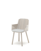 Karimoku New Standard Colour Wood Armchair เก้าอี้ไม้โอ๊คมีที่วางแขน ออกแบบโดย Scholten & Baijings