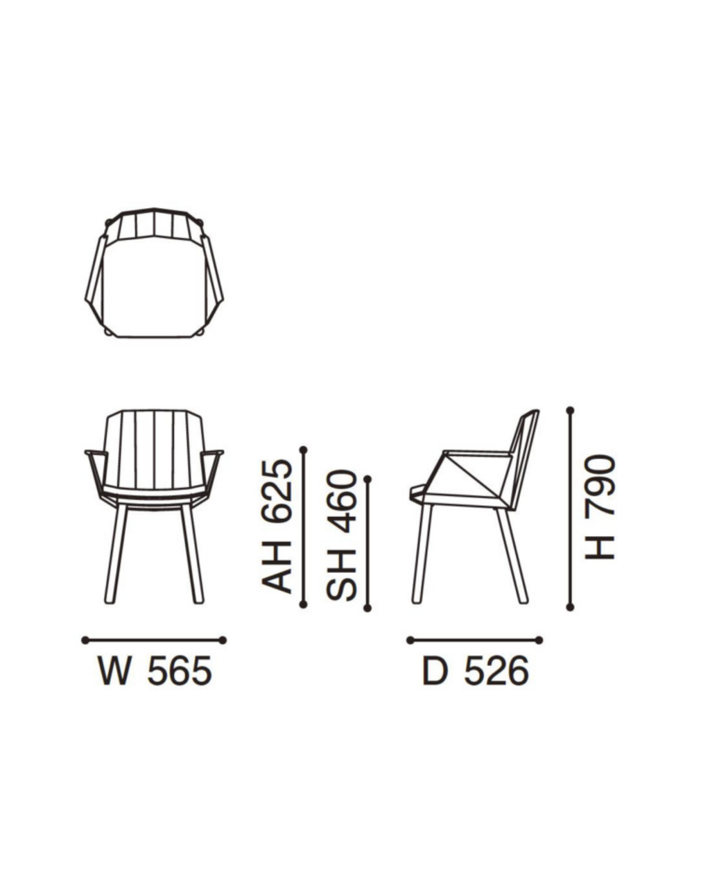 Karimoku New Standard Colour Wood Armchair เก้าอี้ไม้โอ๊คมีที่วางแขน ออกแบบโดย Scholten & Baijings