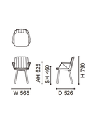 Karimoku New Standard Colour Wood Armchair เก้าอี้ไม้โอ๊คมีที่วางแขน ออกแบบโดย Scholten & Baijings