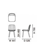 Karimoku New Standard Colour Wood Sidechair เก้าอี้ไม้โอ๊คดีไซน์กราฟิก ออกแบบโดย Scholten & Baijings