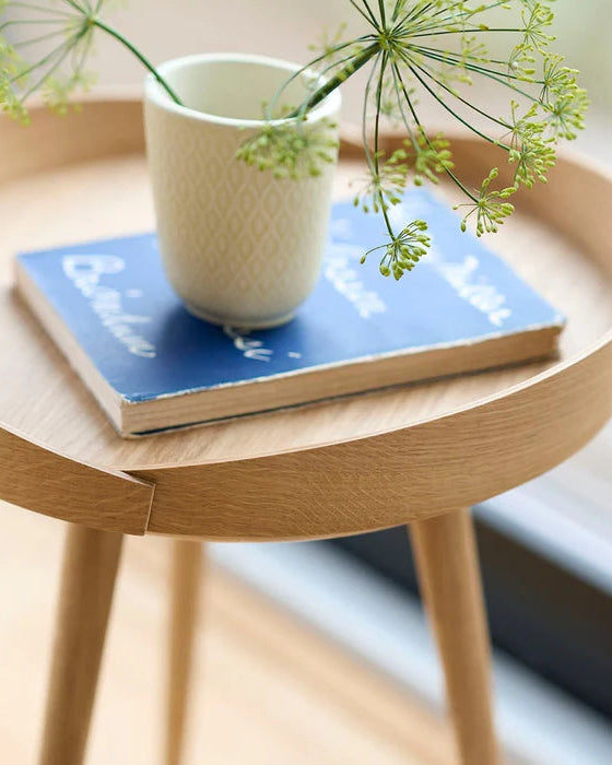 FDB Møbler D106 Bakketop โต๊ะถาดไม้โอ๊กดีไซน์มินิมอล มีสองสี Oak Nature และ Oak Black ออกแบบโดย Philip Bro