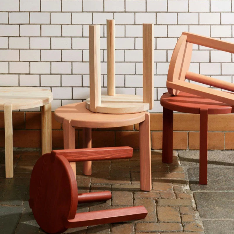 FDB Møbler D108 Njalsgade Side Table โต๊ะข้างไม้ pine สี Peach ออกแบบโดย Katrine Sander