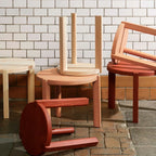 FDB Møbler D108 Njalsgade Side Table โต๊ะข้างไม้ pine สี Peach ออกแบบโดย Katrine Sander