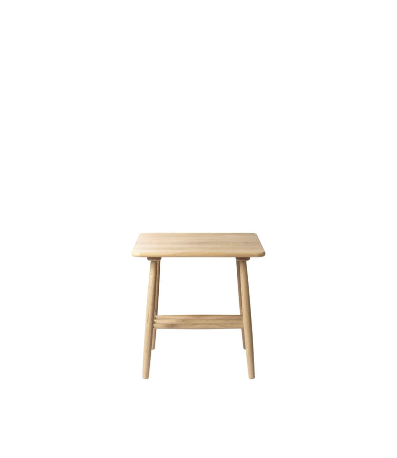 FDB Møbler D20 Corner Table โต๊ะมุมไม้ oak พร้อมชั้นวางด้านล่าง ออกแบบโดย Poul M. Volther