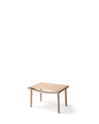 Nikari December Ottoman ottoman โครง ash หรือ oak พร้อม linen canvas หรือ natural-tanned leather ออกแบบโดย Jasper Morrison และ Wataru Kumano