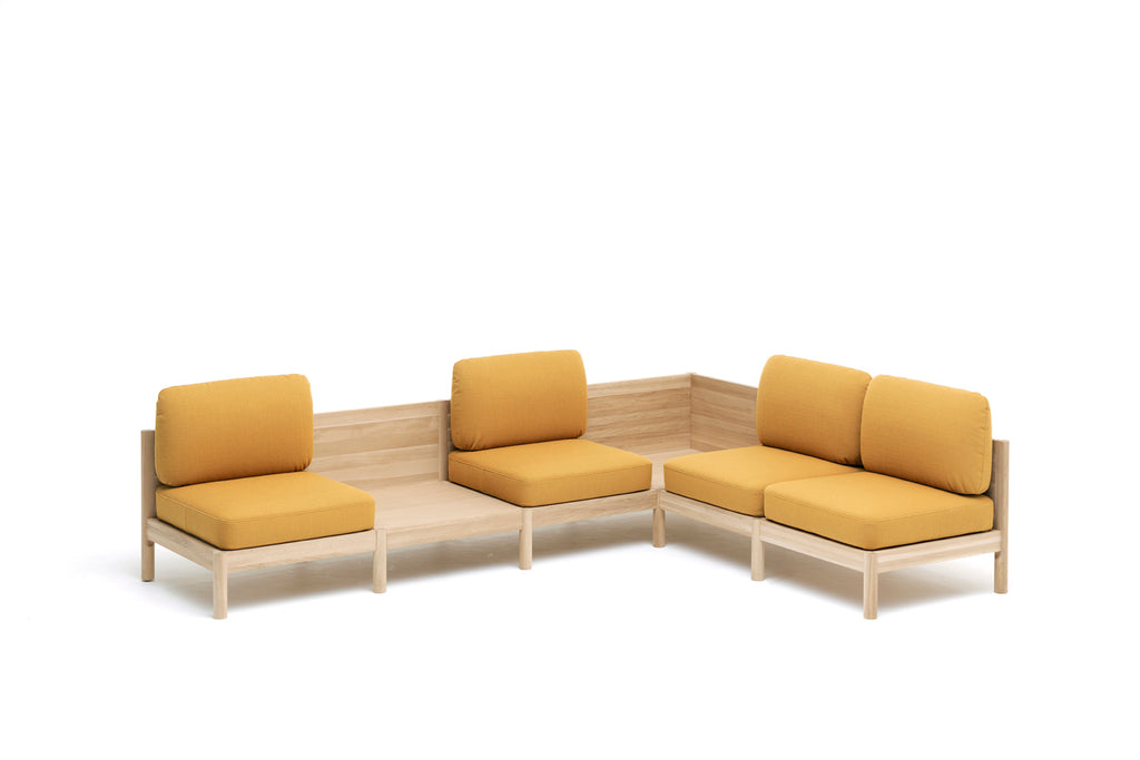 Karimoku New Standard Castor Lobby Sofa System ระบบโซฟาโมดูลาร์สำหรับพื้นที่สาธารณะ โครงไม้โอ๊คญี่ปุ่น ออกแบบโดย BIG-GAME