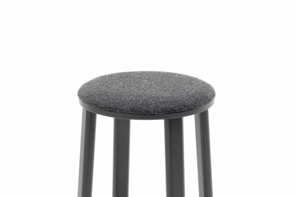 Karimoku New Standard Archive Barstool Pad Low สตูลบาร์เบาะบุผ้าฐานไม้โอ๊ค ออกแบบโดย Christian Haas