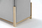Karimoku New Standard Fence Sofa 3-Seater โซฟาพนักพิงสูงโครงไม้โอ๊คเบาะบุผ้า ออกแบบโดย Geckeler Michels