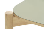 Karimoku New Standard Castor Table Linoleum 150 โต๊ะไม้โอ๊คหน้า linoleum สี olive ดีไซน์มินิมอล