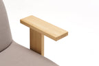 Karimoku New Standard Polar Lounge Chair S with Arms เก้าอี้เลานจ์เบาะบุผ้าพร้อมที่วางแขนไม้โอ๊ค ออกแบบโดย Moritz Schlatter
