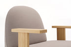 Karimoku New Standard Polar Lounge Chair S with Arms เก้าอี้เลานจ์เบาะบุผ้าพร้อมที่วางแขนไม้โอ๊ค ออกแบบโดย Moritz Schlatter