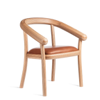Made by Choice ELLA Chair เก้าอี้ birch plywood พร้อมเบาะหนัง natural leather ออกแบบโดย Thomas Sandell