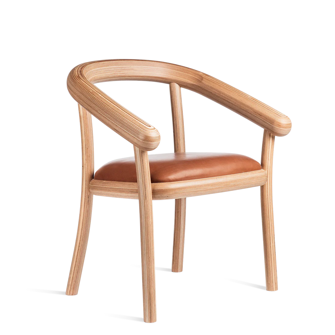 Made by Choice ELLA Chair เก้าอี้ birch plywood พร้อมเบาะหนัง natural leather ออกแบบโดย Thomas Sandell