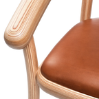Made by Choice ELLA Chair เก้าอี้ birch plywood พร้อมเบาะหนัง natural leather ออกแบบโดย Thomas Sandell