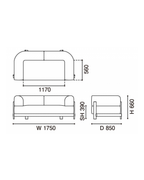 Karimoku New Standard Elephant Sofa 2-Seater โซฟา 2 ที่นั่งเบาะบุผ้าฐานไม้เกาลัด ออกแบบโดย Christian Haas