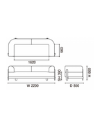 Karimoku New Standard Elephant Sofa 3-Seater โซฟา 3 ที่นั่งเบาะบุผ้าฐานไม้เกาลัด ออกแบบโดย Christian Haas