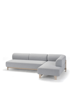 Karimoku New Standard Elephant Sofa Chaise Longue L โซฟาเชสลองเบาะบุผ้าฐานไม้เกาลัด ออกแบบโดย Christian Haas