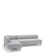 Karimoku New Standard Elephant Sofa Chaise Longue R โซฟาเชสลองเบาะบุผ้าฐานไม้เกาลัด ออกแบบโดย Christian Haas