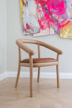 Made by Choice ELLA Chair เก้าอี้ birch plywood พร้อมเบาะหนัง natural leather ออกแบบโดย Thomas Sandell
