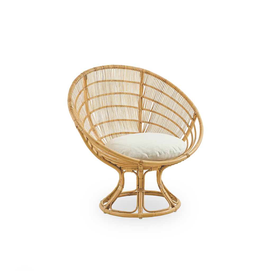 Sika Design Luna Lounge Chair เก้าอี้พักผ่อนหวาย พร้อมเบาะผ้า