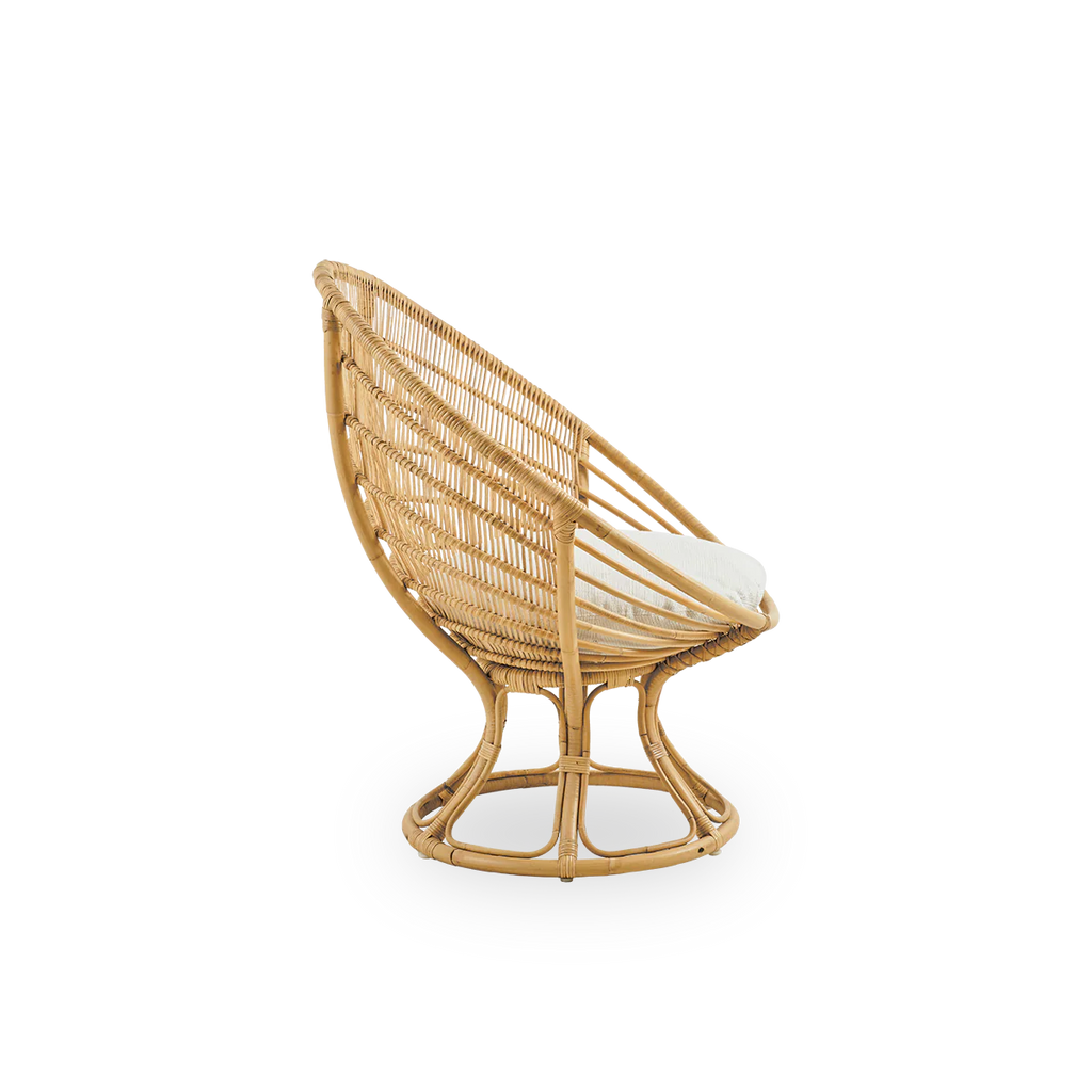 Sika Design Luna Lounge Chair เก้าอี้พักผ่อนหวาย พร้อมเบาะผ้า
