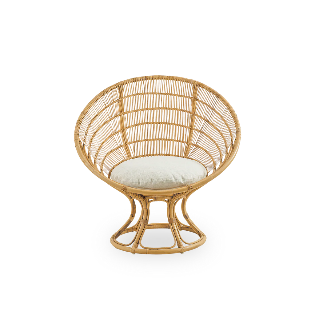 Sika Design Luna Lounge Chair เก้าอี้พักผ่อนหวาย พร้อมเบาะผ้า