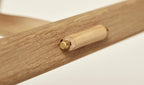 Angle Foldable Stool สตูลพับได้ไม้โอ๊คดีไซน์มินิมอล สามารถแขวนผนังได้ ออกแบบโดย Jonas Herman
