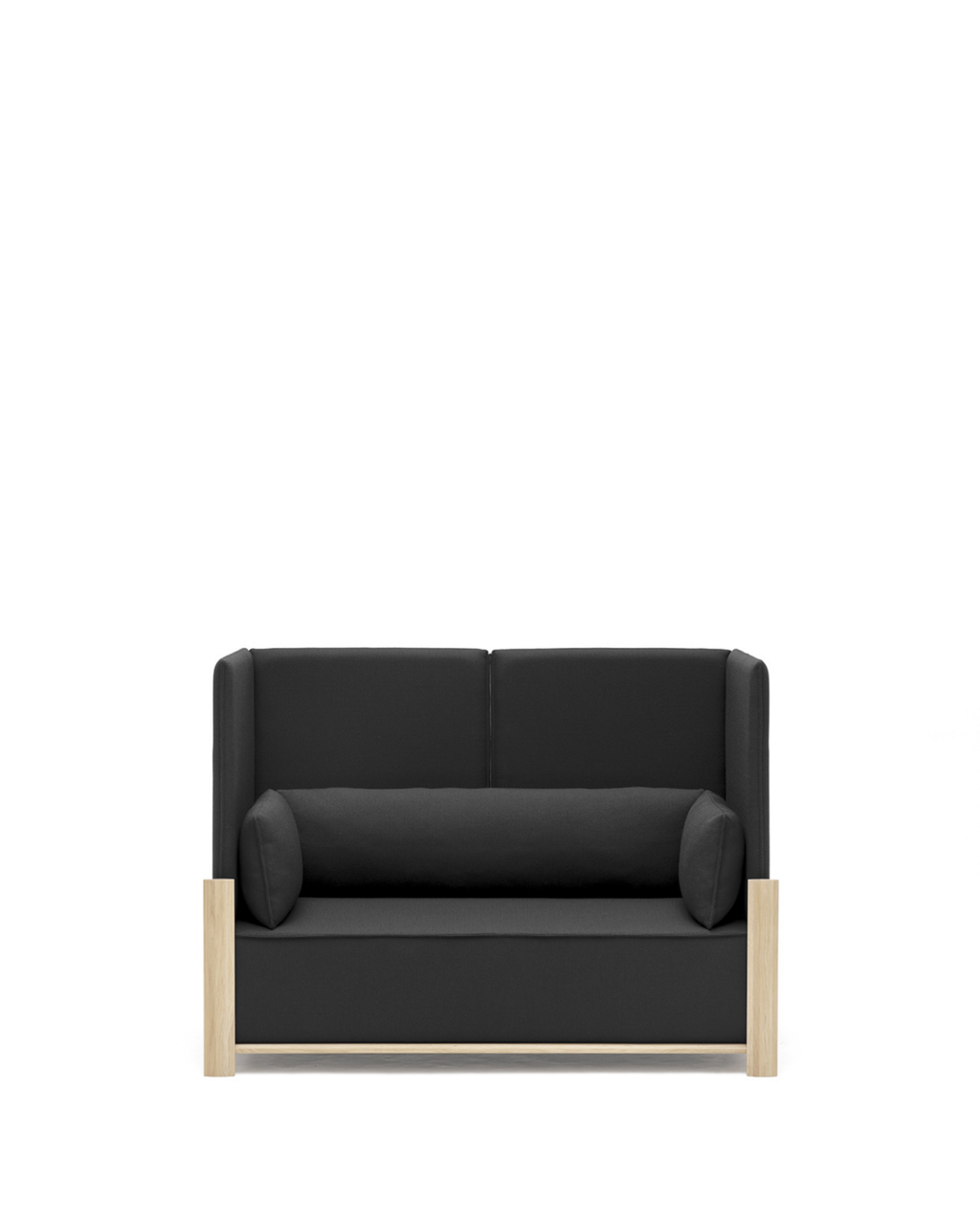 Karimoku New Standard Fence Sofa 2-Seater โซฟาพนักพิงสูงโครงไม้โอ๊คเบาะบุผ้า ออกแบบโดย Geckeler Michels