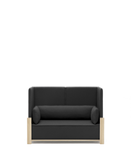 Karimoku New Standard Fence Sofa 2-Seater โซฟาพนักพิงสูงโครงไม้โอ๊คเบาะบุผ้า ออกแบบโดย Geckeler Michels