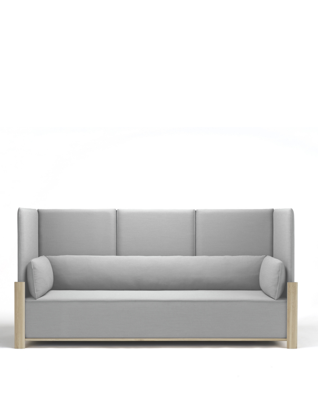 Karimoku New Standard Fence Sofa 3-Seater โซฟาพนักพิงสูงโครงไม้โอ๊คเบาะบุผ้า ออกแบบโดย Geckeler Michels