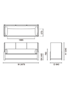 Karimoku New Standard Fence Sofa 3-Seater โซฟาพนักพิงสูงโครงไม้โอ๊คเบาะบุผ้า ออกแบบโดย Geckeler Michels