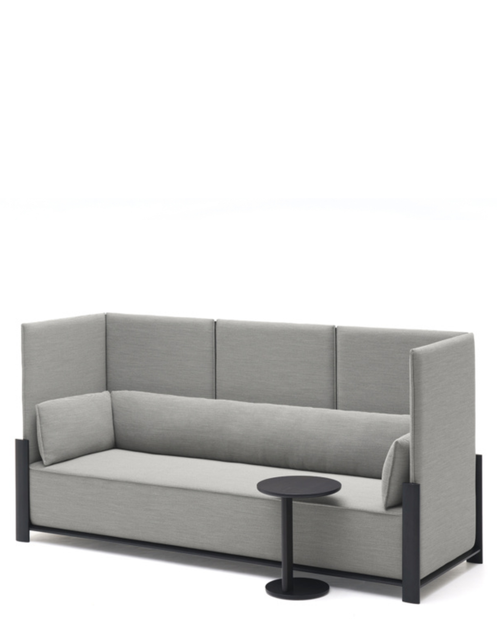 Karimoku New Standard Fence Sofa 3-Seater โซฟาพนักพิงสูงโครงไม้โอ๊คเบาะบุผ้า ออกแบบโดย Geckeler Michels