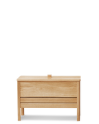 ม้านั่งเก็บของไม้โอ๊ค Form & Refine รุ่น A Line Storage Bench 68 พร้อมฝาเปิดหูจับหนัง ขาเฉือนองศาให้ลุคโปร่ง มีทั้ง Oak และ White Oak