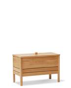 ม้านั่งเก็บของไม้โอ๊ค Form & Refine รุ่น A Line Storage Bench 68 พร้อมฝาเปิดหูจับหนัง ขาเฉือนองศาให้ลุคโปร่ง มีทั้ง Oak และ White Oak