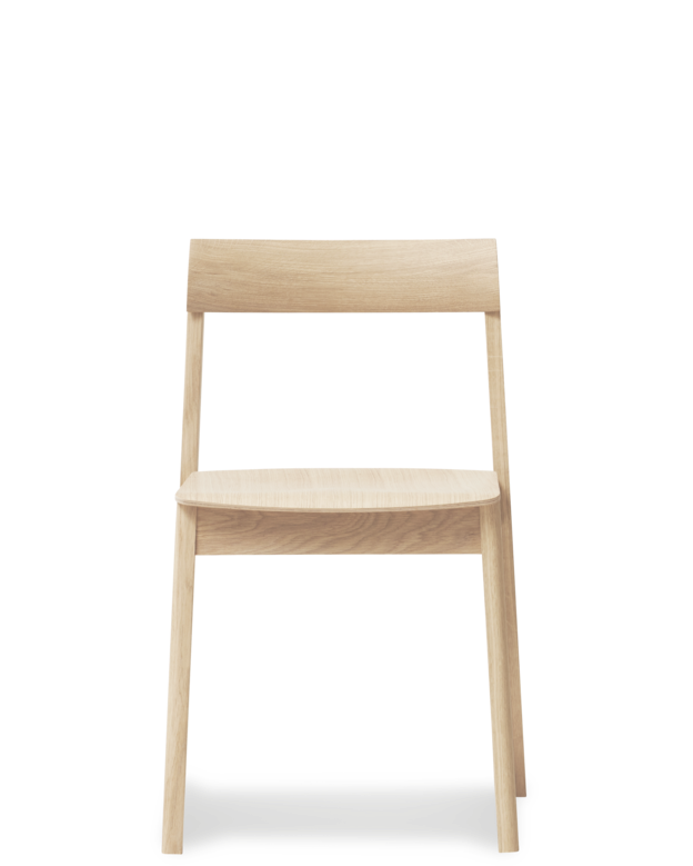 Form & Refine Blueprint Chair เก้าอี้ไม้โอ๊คพนักพิงชิ้นเดียว เบาะโค้งตามสรีระ ดีไซน์เรียบคม ซ้อนเก็บได้ มีทั้งรุ่นไม้และรุ่นหุ้มผ้า Hallingdal