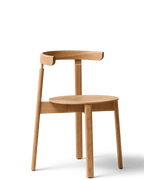 Form & Refine Lunar Chair เก้าอี้ไม้โอ๊คพนักพิงโค้งชิ้นเดียว โครง X-shape เบานั่งสบาย มีทั้งรุ่นไม้และรุ่นหุ้มผ้า Hallingdal ดีไซน์นอร์ดิกร่วมสมัย