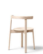 Form & Refine Lunar Chair เก้าอี้ไม้โอ๊คพนักพิงโค้งชิ้นเดียว โครง X-shape เบานั่งสบาย มีทั้งรุ่นไม้และรุ่นหุ้มผ้า Hallingdal ดีไซน์นอร์ดิกร่วมสมัย