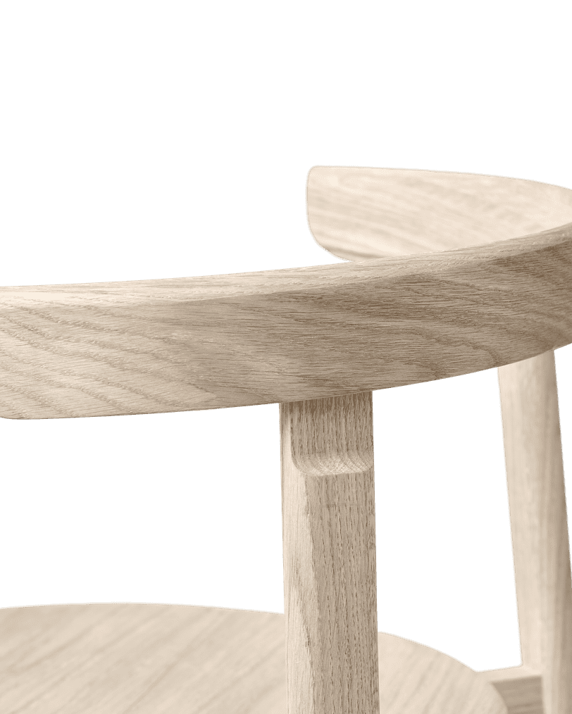 Form & Refine Lunar Chair เก้าอี้ไม้โอ๊คพนักพิงโค้งชิ้นเดียว โครง X-shape เบานั่งสบาย มีทั้งรุ่นไม้และรุ่นหุ้มผ้า Hallingdal ดีไซน์นอร์ดิกร่วมสมัย