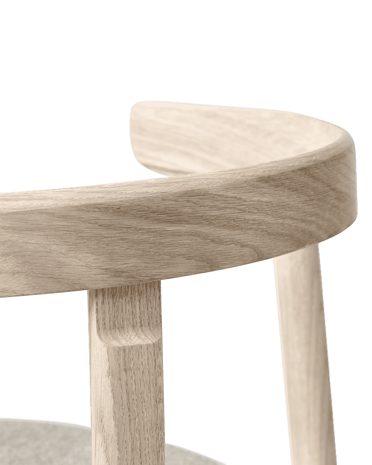 Form & Refine Lunar Chair เก้าอี้ไม้โอ๊คพนักพิงโค้งชิ้นเดียว โครง X-shape เบานั่งสบาย มีทั้งรุ่นไม้และรุ่นหุ้มผ้า Hallingdal ดีไซน์นอร์ดิกร่วมสมัย