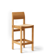 Form & Refine Sonder Bar Chair 65 เก้าอี้บาร์ไม้โอ๊คพนักพิงโค้ง ดีไซน์สแกนดิเนเวียน มีทั้งรุ่นที่นั่งไม้และรุ่นหุ้มผ้า Hallingdal