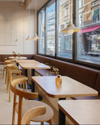 Form & Refine Lunar Chair เก้าอี้ไม้โอ๊คพนักพิงโค้งชิ้นเดียว โครง X-shape เบานั่งสบาย มีทั้งรุ่นไม้และรุ่นหุ้มผ้า Hallingdal ดีไซน์นอร์ดิกร่วมสมัย