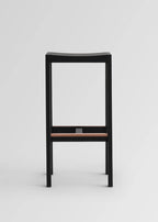 Vaarnii 016 Maasto Bar Stool Black สตูลไม้ pine สีดำ พร้อมที่วางเท้า copper