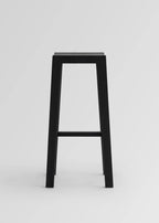Vaarnii 016 Maasto Bar Stool Black สตูลไม้ pine สีดำ พร้อมที่วางเท้า copper