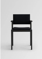 Vaarnii 016 Maasto Dining Armchair Upholstered Black เก้าอี้ไม้ pine สีดำ มีที่วางแขนและเบาะ